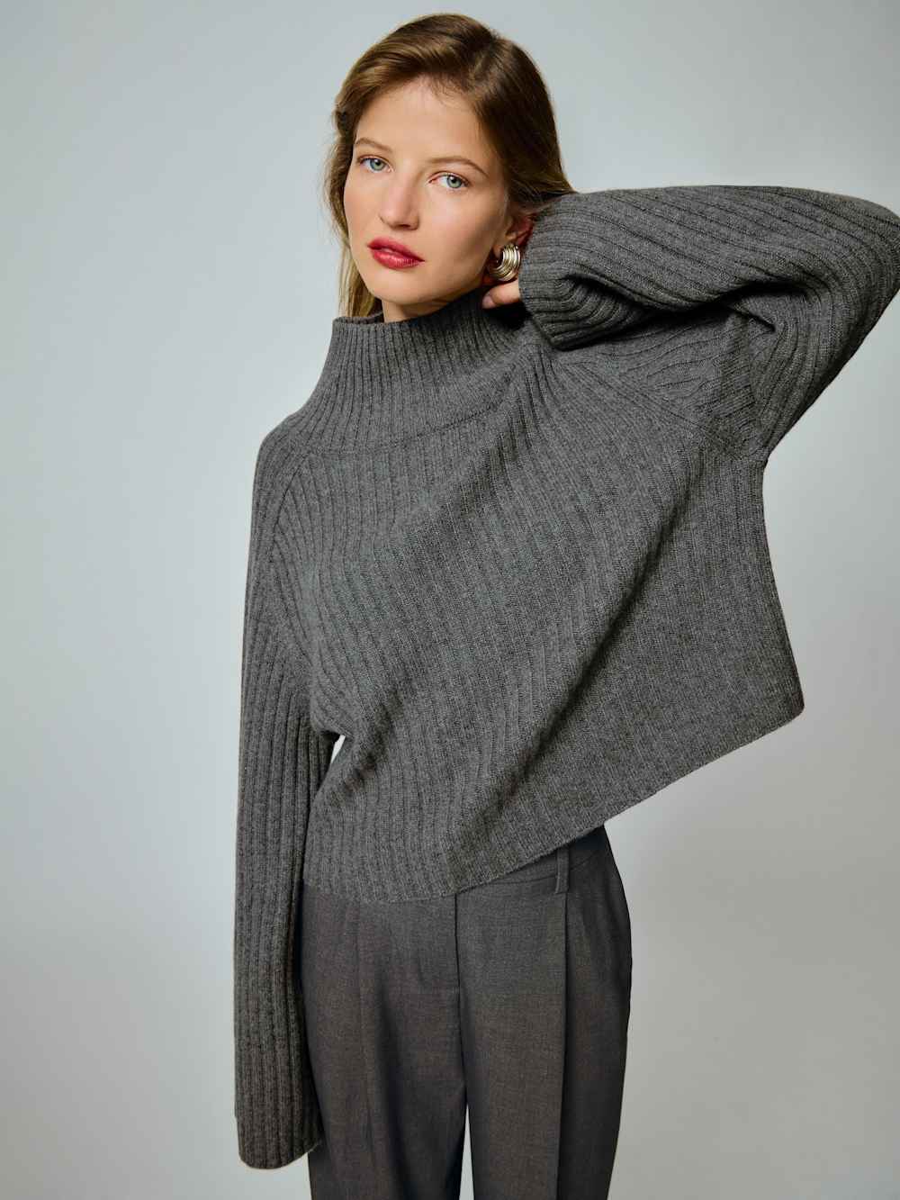 Reformation, Brooke Cashmere Cropped Turtleneck
