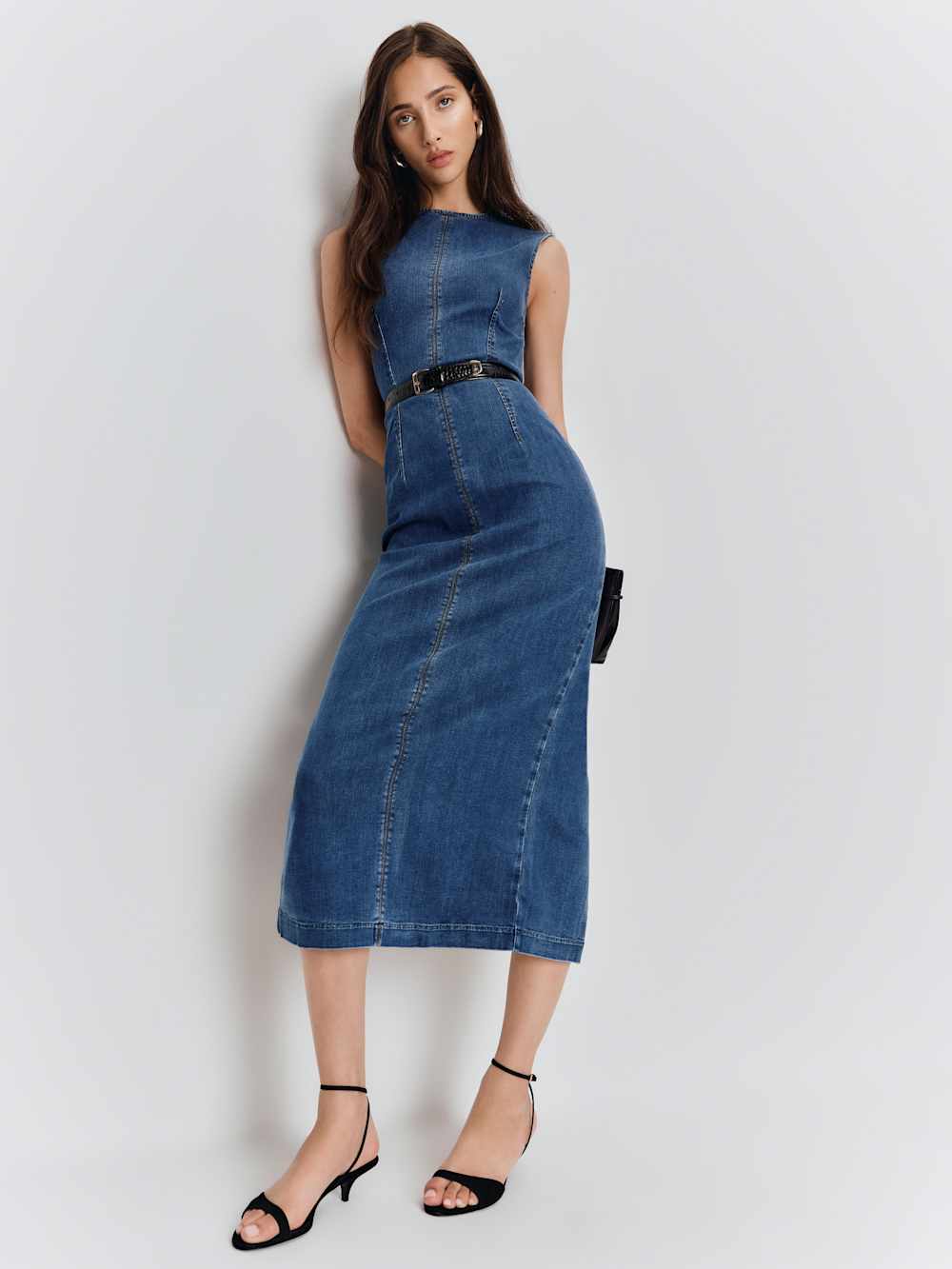 Kendi Denim Midi Dress
