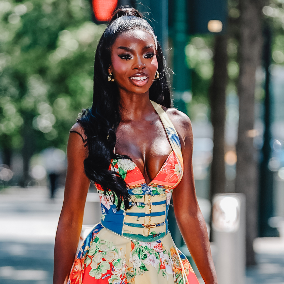 Olandria smiling at the camera